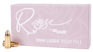Sig Sauer E9MMB1ROSE50 Rose 9mm Luger 115 gr Full Metal Jacket 50rd Box