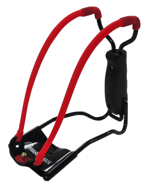 Marksman 3055 Marksman 3055 Folding Slingshot Red Hyper-Velocity Band Black Molded Handle