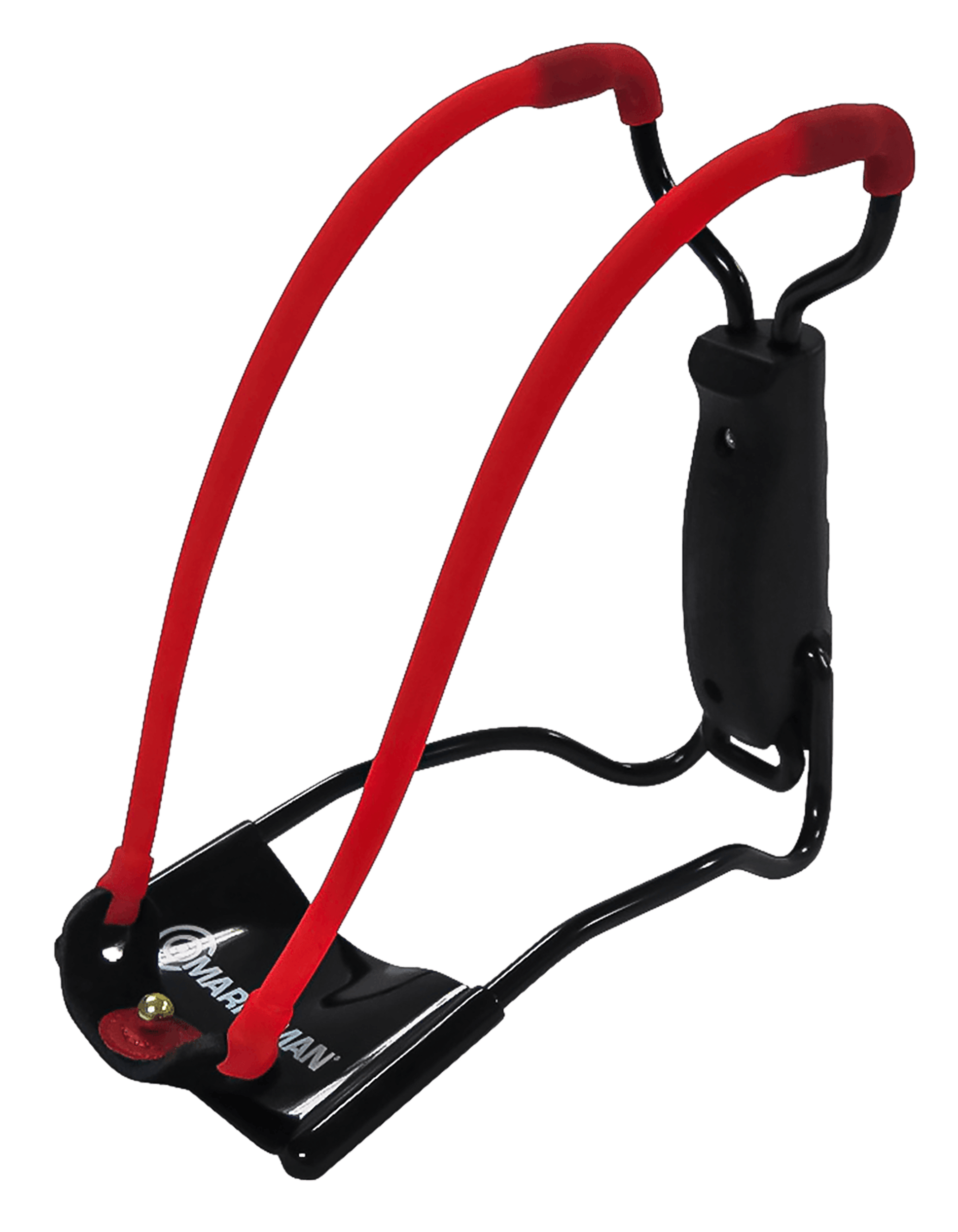 Marksman 3055 Marksman 3055 Folding Slingshot Red Hyper-Velocity Band Black Molded Handle