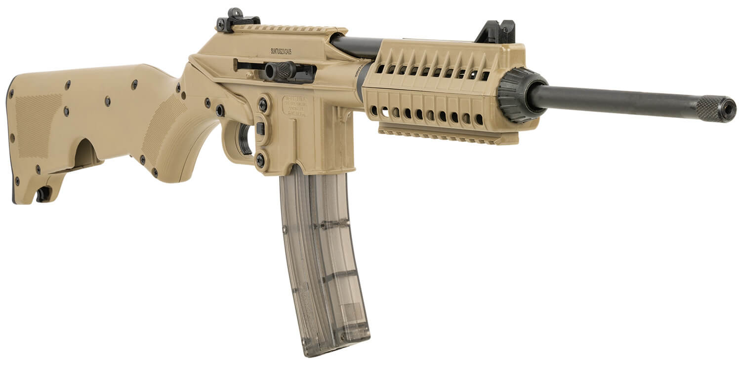 Kel-Tec SU22CATAN SU22 Full Size 22 LR 26+1 16.10" Black Threaded Barrel Tan Picatinny Rail Polymer Receiver Tan Synthetic w/Storage Compartment Stock - Image 3