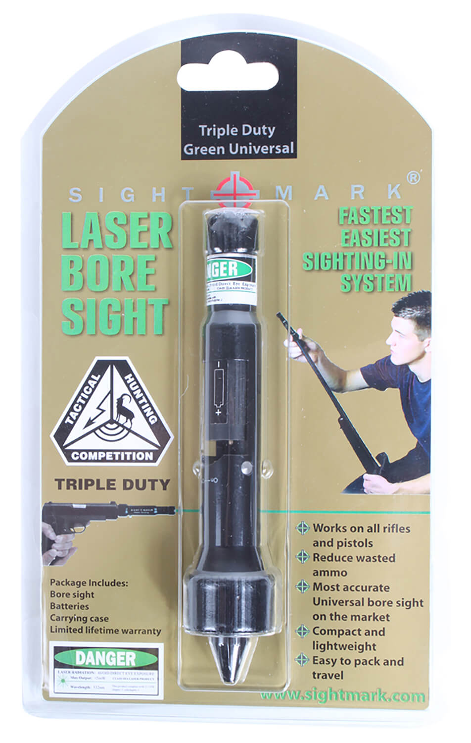 Sightmark SM39026 Triple Duty Universal Green Bore Sight Green Laser for Multi-Caliber (.17-.50 cal) - Image 3