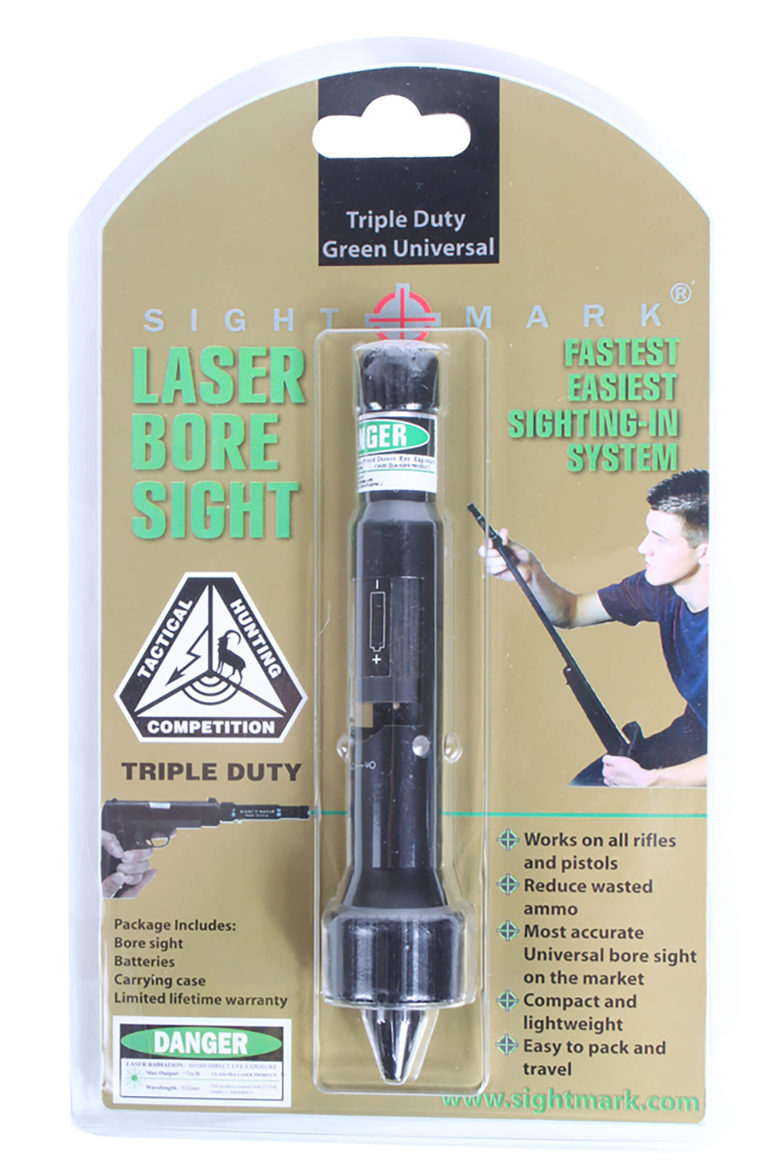 Sightmark SM39026 Triple Duty Universal Green Bore Sight Green Laser for Multi-Caliber (.17-.50 cal) - Image 4