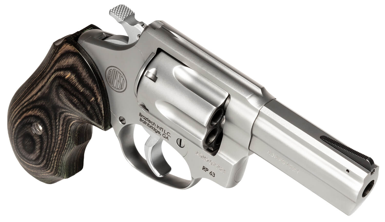 Rossi 2RP639WD1 RP63 Small Frame 357 Mag 6rd 3" Stainless Steel Barrel Cylinder & Frame Black/Gray Laminate Grip Hammer Block Safety Exposed Hammer - Image 3