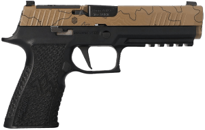 Sig Sauer 320X510CXR3CWR2 P320 XTen Endure Full Size Frame 10mm Auto 15+1 5" Black Bull Barrel Coyote Brown Cerakote Optic Ready/Serrated w/Laser Etched Topographic Pattern Stainless Steel Slide Black Stainless Steel Frame w/Beavertail & Picatinny Rail