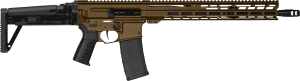 CMMG 55A1A0BMB Dissent MK47 5.56x45mm NATO 30+1 (2) 16.10" Midnight Bronze Rec/15" M-Lok Handguard Side Charging Handle Black Side Folding Stock & Zeroed Grip Muzzle Brake 60/90 Ambi Safety Adj. Gas Block
