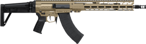 CMMG 86A7F0BCT Dissent MK47 7.62x39mm 30+1 (2) 14.30" P&W Coyote Tan Rec/13.50" M-Lok Handguard Side Charging Handle Black Side Folding Stock Zeroed Grip SVD Brake 60/90 Ambi Safety Adj. Gas Block