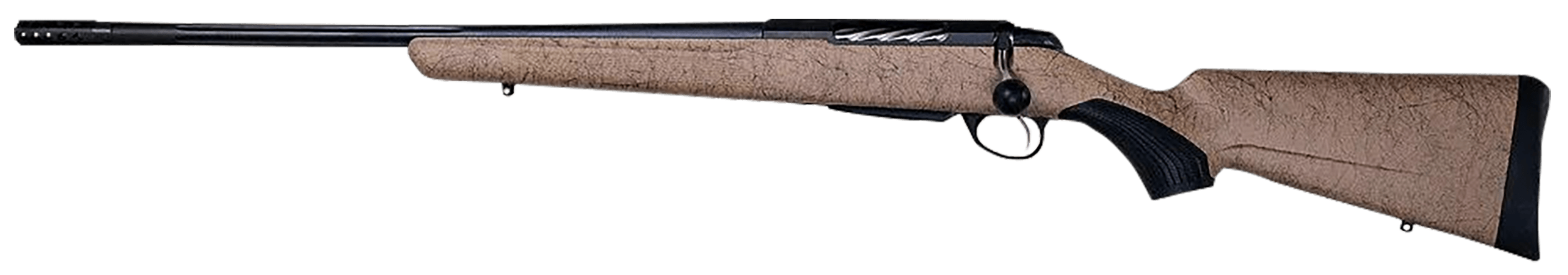 Tikka JRTXRT418 T3x Lite Full Size 270 Win 3+1 22.40" Black Threaded Barrel Black Drilled & Tapped Steel Receiver Black Webbed Tan Roughtech Synthetic Stock Black Interchangeable Backstrap Grip Left Hand