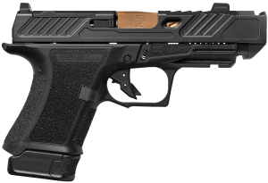 Shadow Systems SS4211 CR920P Compensator Sub-Compact 9mm Luger 10+1/13+1 3.75" Bronze TICN Match Grade/Spiral Fluted/Compensated Barrel Black Nitride Optic Cut/Serrated/Window Cut Stainless Steel Slide Black Polymer Frame w/Beavertail & Picatinny Rail