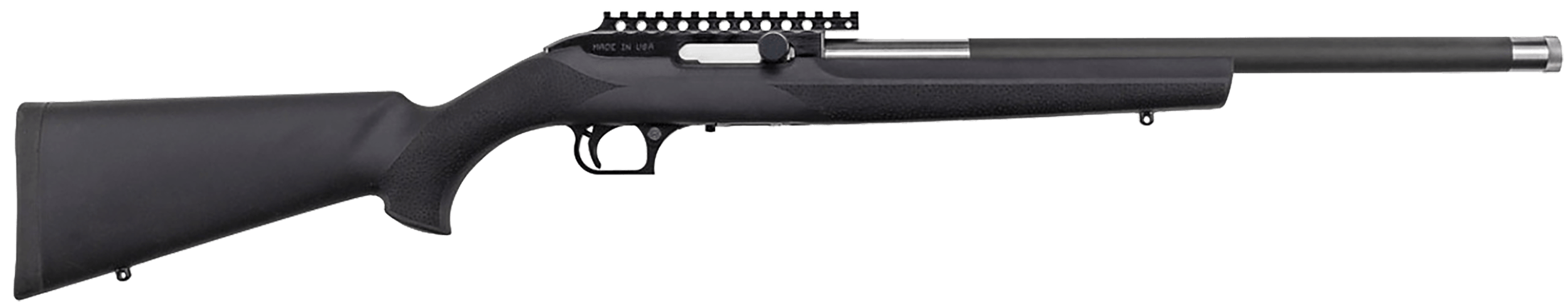 Magnum Research SBA17HMH Magnum Lite 17 HMR 19" Black Steel Threaded Barrel Black Fixed Hogue OverMolded Stock