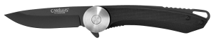 Camillus 19640 Cirque 2.75" Folding Drop Point Plain Black AUS-8 Carbonitride Titanium Blade Black G10 Handle
