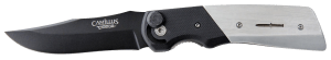 Camillus 19080 Cuda Bolt 3.75" Folding Drop Point Plain Black AUS-8 Carbonitride Titanium Non-Stick Blade Black/Silver Aluminum/G10 Handle Includes Pocket Clip