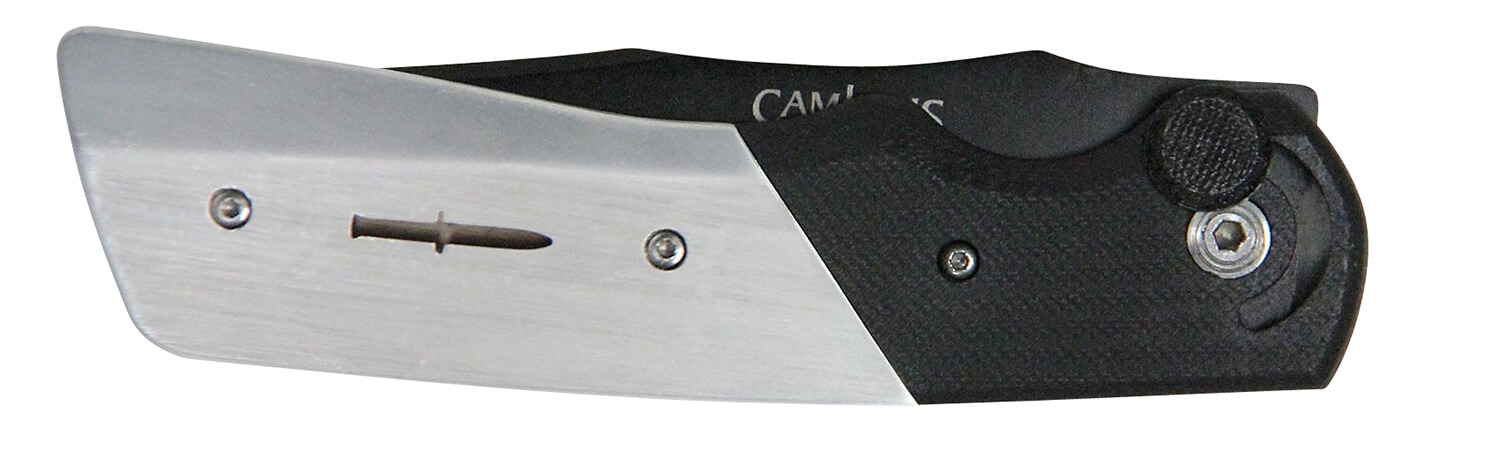 Camillus 19080 Cuda Bolt 3.75" Folding Drop Point Plain Black AUS-8 Carbonitride Titanium Non-Stick Blade Black/Silver Aluminum/G10 Handle Includes Pocket Clip - Image 2