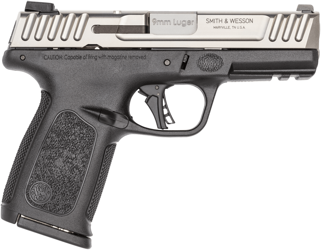 Smith & Wesson 13935 SD9 2.0 Compact Frame 9mm Luger 10+1 4 Stainless Steel Barrel Satin Stainless Steel Serrated Slide Black Polymer Frame w/Picatinny Rail Black Textured Polymer Grip"