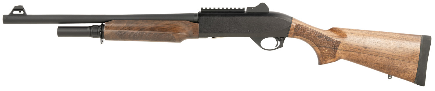 MAC 21000122 2 Tactical 12 Gauge Bolt 3 5+1 18.50" Black Anodized Steel Barrel Drilled & Tapped/Picatinny Rail Black Anodized Receiver Turkish Walnut Wood Stock" - Image 2