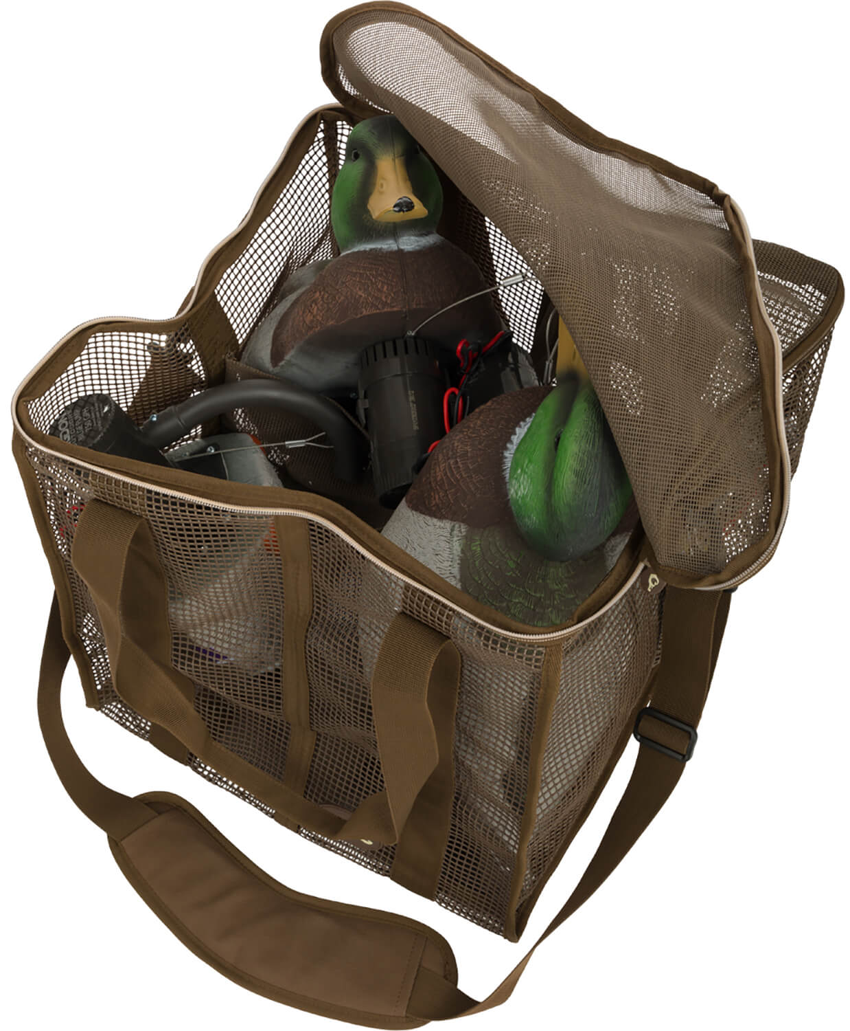 Drake Waterfowl DA370004M Decoy Bag Floater 4 Slot Motion Brown Vinyl-Coated Mesh - Image 3
