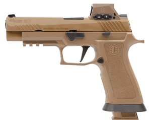 Sig Sauer M17X9RX M17X w/Optic Full Size Frame 9mm Luger 21+1 4.70" Black Barrel Coyote PVD Optic Ready/Serrated Stainless Steel Slide & Polymer Frame w/Beavertail & Picatinny Rail Sig ROMEOM17