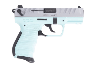 Walther Arms 5050525 PD380 380 ACP 9rd 3.70" Nickel Steel Slide Angel Blue Ambidextrous