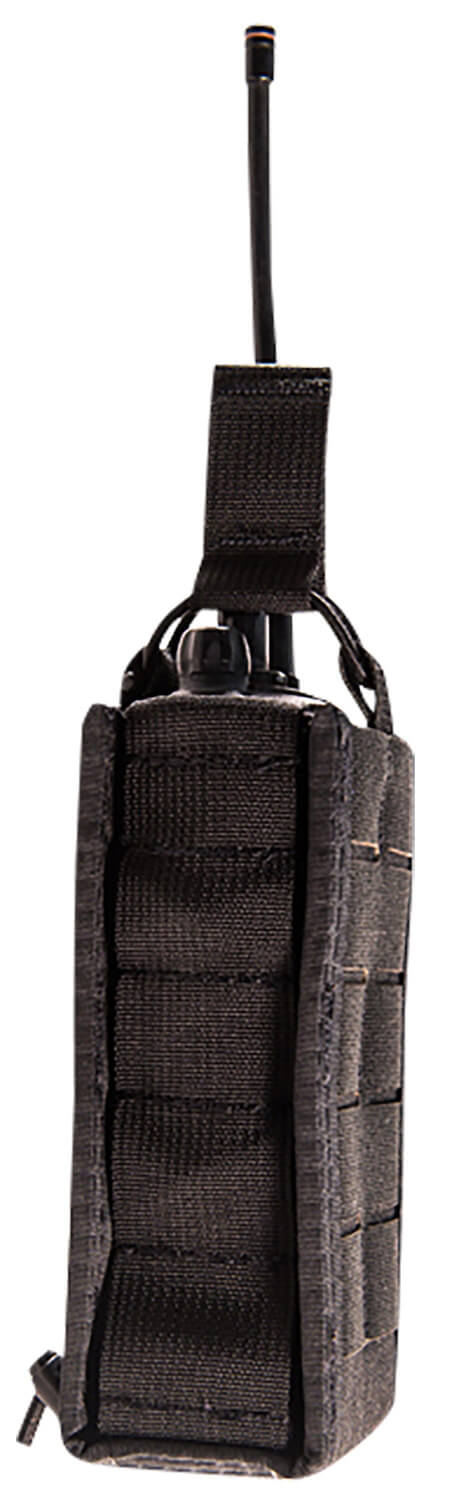 High Speed Gear 41RD00BK TACO Duty Radio Holder Black Nylon with MOLLE Exterior & Bungee Pull Tongue Fits MOLLE & 2" Belt - Image 2