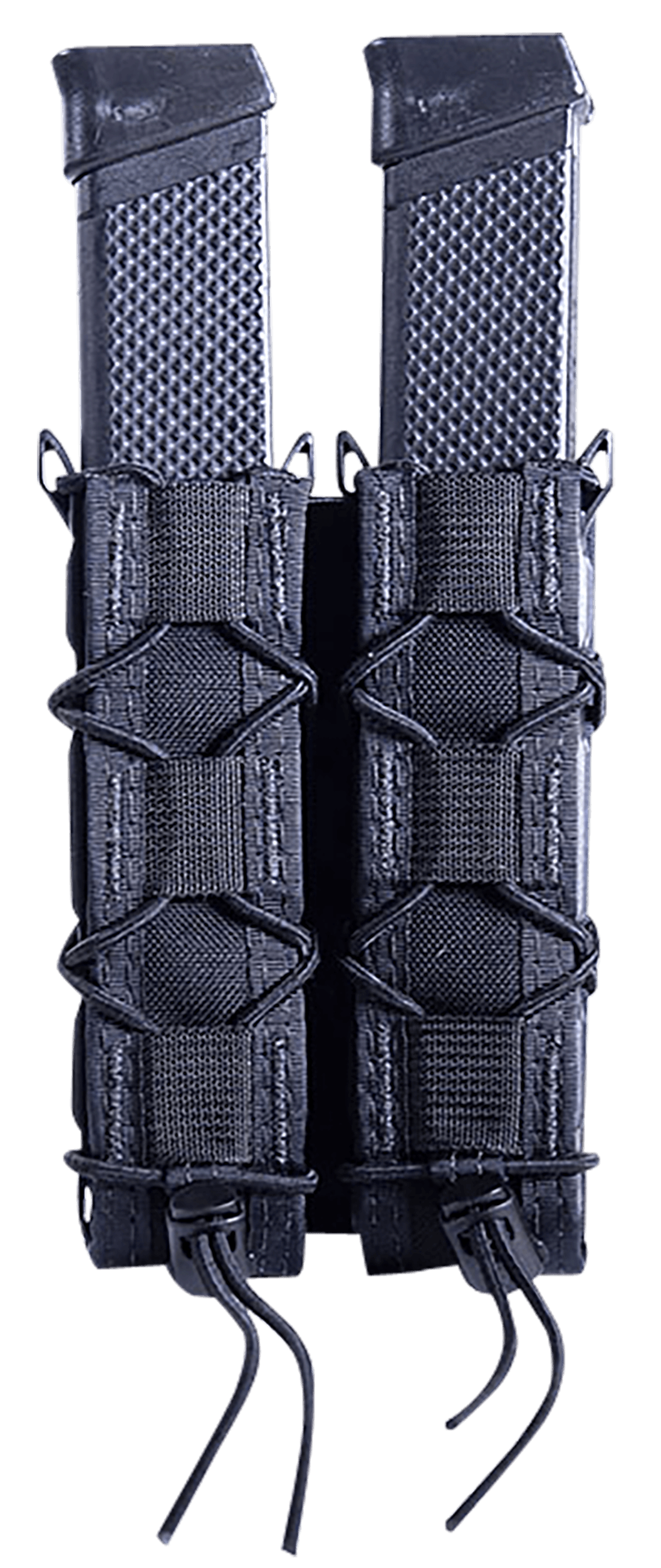 High Speed Gear 11EX02BK TACO Extended Mag Pouch Double Black Nylon Mounts to MOLLE & 2" Wide Belts