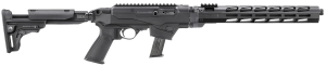 Ruger 19140 PC Carbine 9mm Luger 17+1 16.12" Threaded/Fluted Barrel Black Reversible Folding Stock M-LOK Handguard Optics Mount
