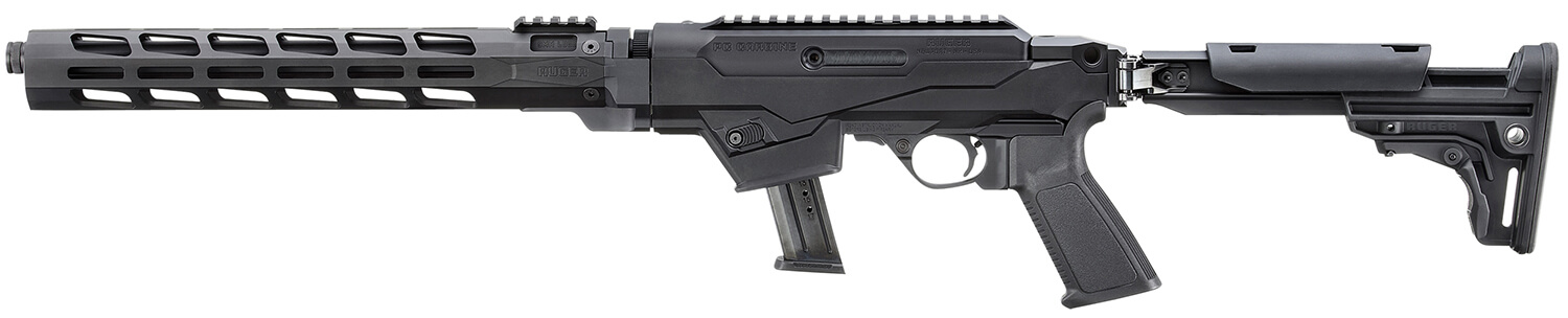 Ruger 19140 PC Carbine 9mm Luger 17+1 16.12" Threaded/Fluted Barrel Black Reversible Folding Stock M-LOK Handguard Optics Mount - Image 2