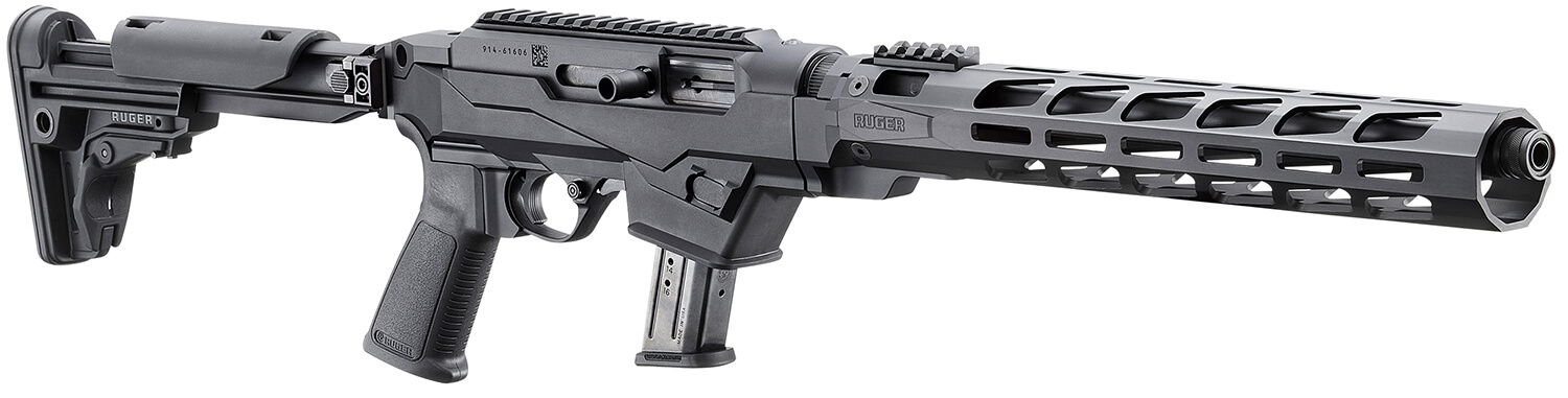 Ruger 19140 PC Carbine 9mm Luger 17+1 16.12" Threaded/Fluted Barrel Black Reversible Folding Stock M-LOK Handguard Optics Mount - Image 3