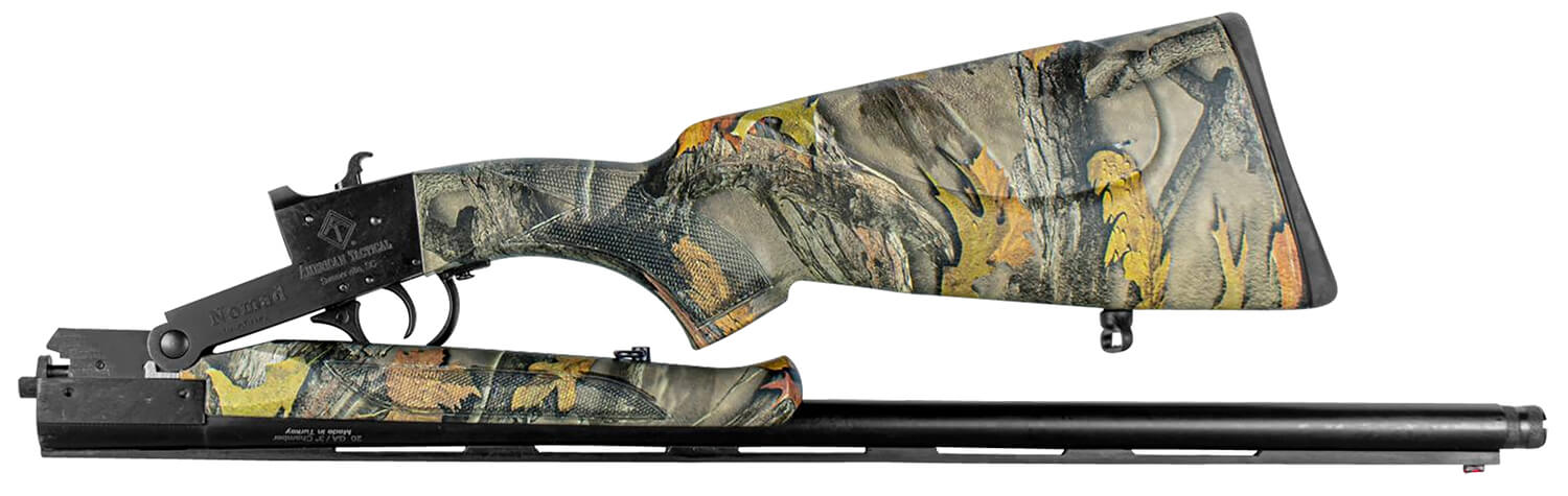 ATI G20NMD23C Nomad 20 Gauge Break Open 3" 1rd 23" Vent Rib Black Barrel/Folding Rec Camo Synthetic Furniture Fiber Optic Sight Optics Mount 2 Chokes - Image 3