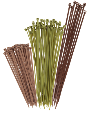 Vanish 15823 Hunting Blind Cable Ties  Tan/Green/Brown Nylon 100 PK