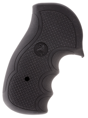 Pachmayr 02484 Diamond Pro Grip Diamond Checkering Black Rubber with Finger Grooves for Ruger GP100