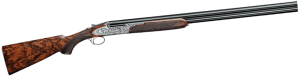 Rizzini USA 61021629 Grand Regal Extra Full Size 16 Gauge Break Open 2.75" 2rd 29" Black Over/Under Chrome Lined Barrel Coin Anodized Silver Engraved Game Scene Steel Receiver Fixed Pistol Grip Grade IV Turkish Walnut Stock