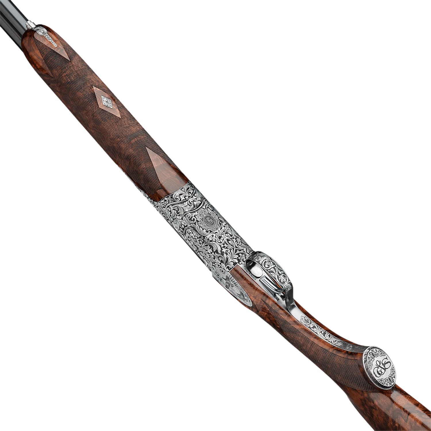 Rizzini USA 61021629 Grand Regal Extra Full Size 16 Gauge Break Open 2.75" 2rd 29" Black Over/Under Chrome Lined Barrel Coin Anodized Silver Engraved Game Scene Steel Receiver Fixed Pistol Grip Grade IV Turkish Walnut Stock - Image 3