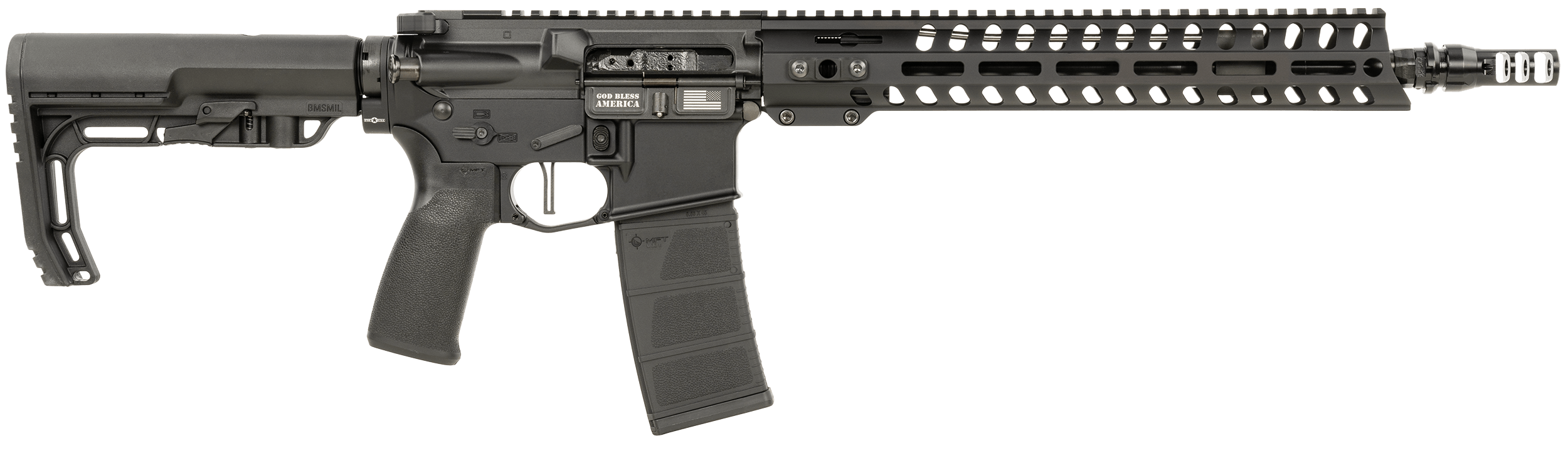 Patriot Ordnance Factory 02045 Minuteman 5.56x45mm NATO 30+1 13.75" Black Steel Threaded Barrel Black Anodized Aluminum Receiver 13" Renegade Rail Handguard