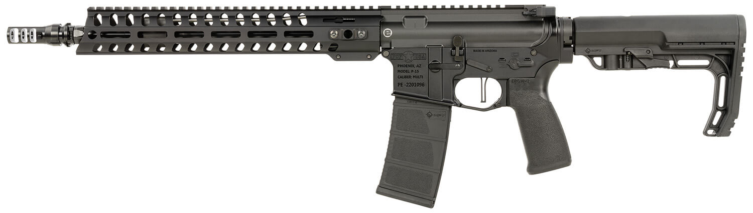 Patriot Ordnance Factory 02045 Minuteman 5.56x45mm NATO 30+1 13.75" Black Steel Threaded Barrel Black Anodized Aluminum Receiver 13" Renegade Rail Handguard - Image 2