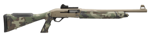 Winchester Repeating Arms 511321395 SX4 Extreme Defender Compact 12 Gauge Semi-Auto 3" 4 2 3/4" Shells 18.50" Flat Dark Earth Cerakote Steel Barrel Drilled & Tapped w/Picatinny Rail Aluminum Receiver Woodland Camo Fixed w/Pistol Grip Synthetic Stock