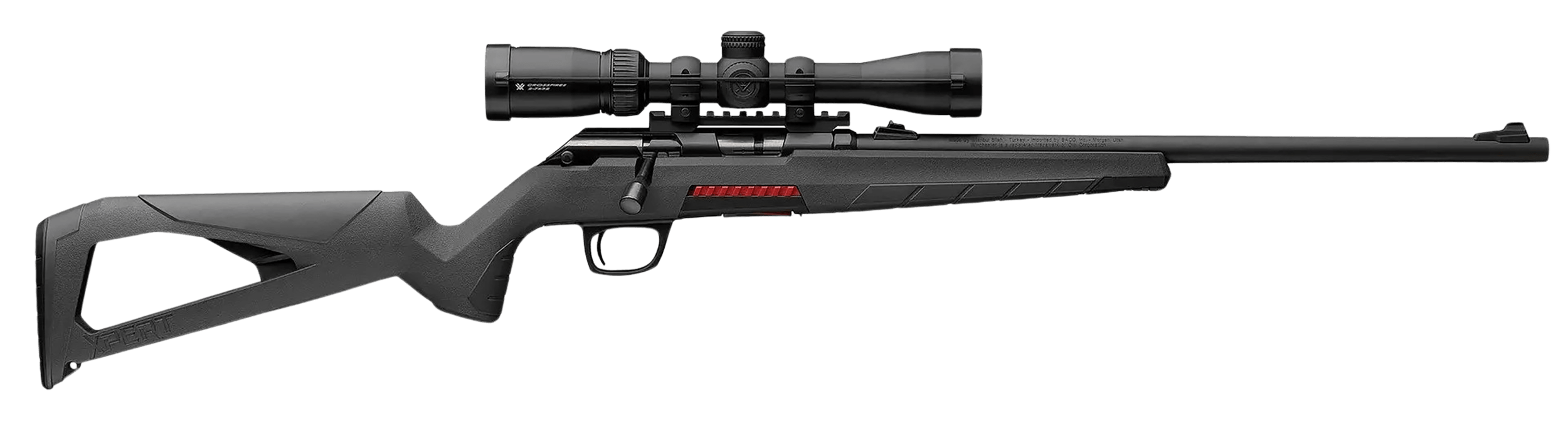 Winchester Repeating Arms 525233102 Xpert Combo Full Size 22 LR 10+1 18" Matte Black Threaded Sporter Barrel Drilled & Tapped Steel Receiver Gray Synthetic Molded Stock Vortex Crossfire II 2-7x32mm Scope