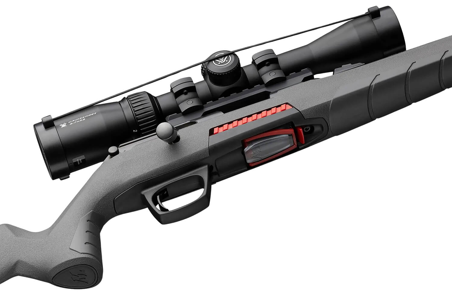 Winchester Repeating Arms 525233102 Xpert Combo Full Size 22 LR 10+1 18" Matte Black Threaded Sporter Barrel Drilled & Tapped Steel Receiver Gray Synthetic Molded Stock Vortex Crossfire II 2-7x32mm Scope - Image 3