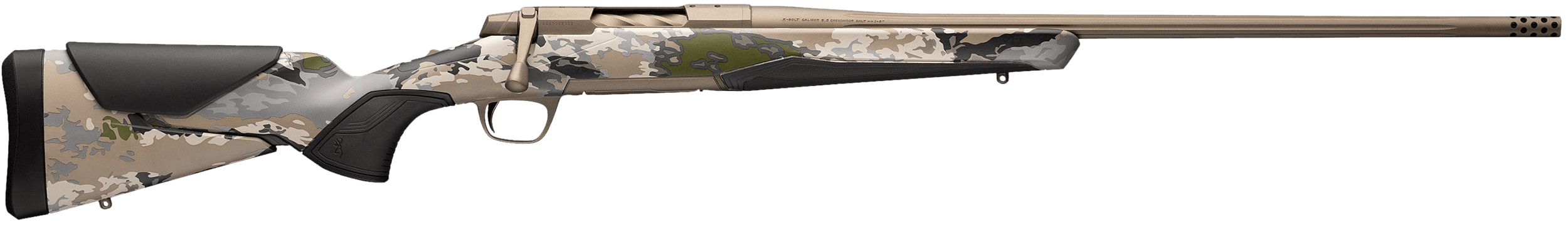 Browning 036006218 X-Bolt 2 Speed 308 Win 4+1 22" Smoked Bronze Cerakote Fluted Sporter SR Barrel Smoked Bronze Cerakote Drilled & Tapped/X-Lock Mount Steel Receiver Ovix Camo Vari-Tech w/Adj Comb & LOP Synthetic Stock