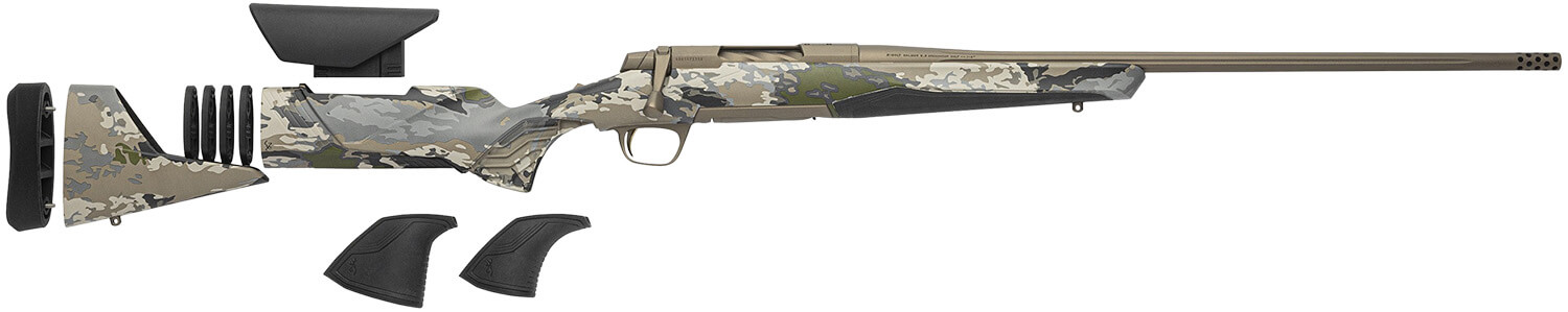 Browning 036006218 X-Bolt 2 Speed 308 Win 4+1 22" Smoked Bronze Cerakote Fluted Sporter SR Barrel Smoked Bronze Cerakote Drilled & Tapped/X-Lock Mount Steel Receiver Ovix Camo Vari-Tech w/Adj Comb & LOP Synthetic Stock - Image 3