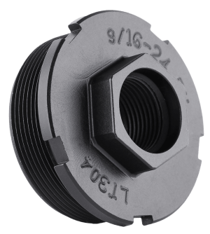 Dead Air LT301 HUB Direct Thread Mount 1/2"x28 4140 HT Alloy Steel Black