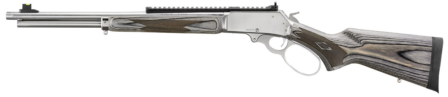 Marlin 70905 336 Full Size 30-30 Win 6+1 19.10" Polished Stainless Steel Threaded Barrel Polished Stainless Steel Receiver Fixed Gray Laminate Stock - Image 2