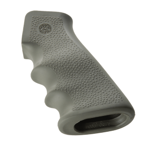 Hogue 15001 OverMolded Grip Cobblestone OD Green Rubber with Finger Grooves for AR-15 M16