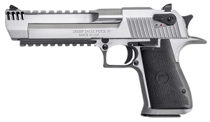 Magnum Research DE357SRMB Desert Eagle Mark XIX Full Size Frame 357 Mag 9+1 6" Stainless Steel Barrel Stainless Steel Serrated Slide Stainless Steel Frame w/Beavertail & Picatinny Rail Black Rubber Grip