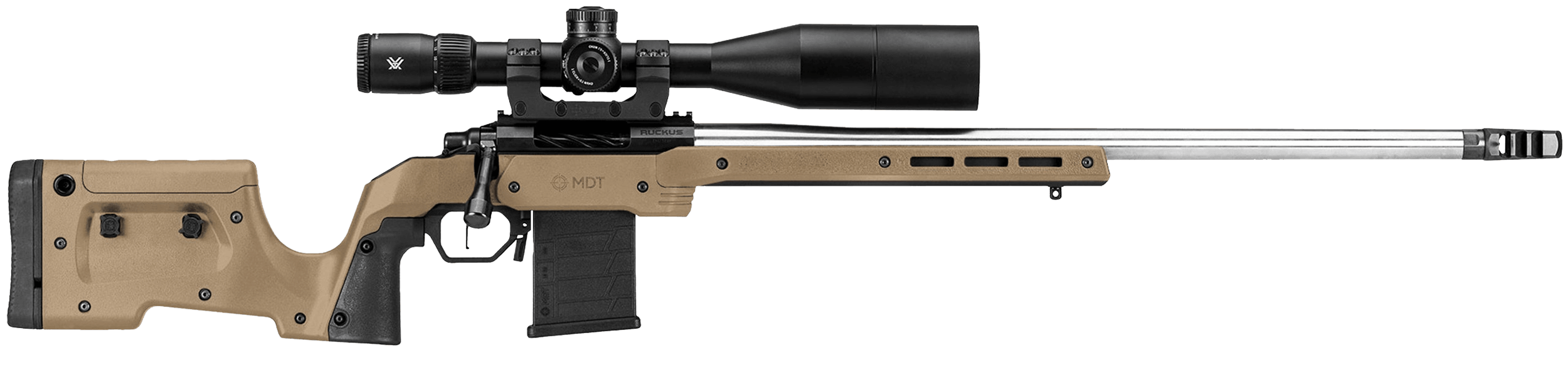 Mdt Sporting Goods Inc 105345FDE XRS Chassis System Flat Dark Earth Ruger American/ Short Action 32.25"