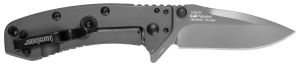 Kershaw 1555TIX Cryo 2.75" Folding Drop Point Plain Gray TiN 8Cr13MoV SS Blade Gray PVD Stainless Steel Handle Clamshell Packaging