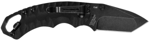 Kershaw 8750TBLKBWX Shuffle II 2.60" Folding American Tanto Plain Black Oxide 8Cr14MoV SS Blade Black Glass-Filled Nylon Handle Clamshell Packaging