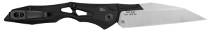 Kershaw 7650 Launch 13 Automatic 3.50" Folding Wharncliffe Plain Black Cerakote w/Satin Grind CPM 154 SS Blade Black Anodized Aluminum Handle