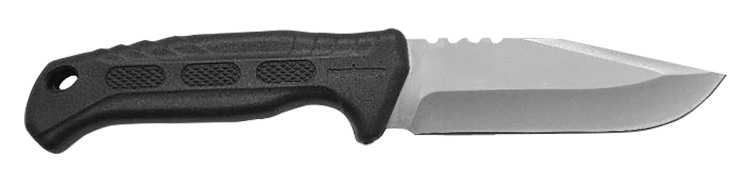 Camillus 19154 Hawker 4" Fixed Drop Point Plain Satin 420 Steel Titanium Bonded Blade Black Textured PP/TPR Handle