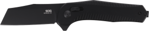 S.O.G SOG12020143 Diverge XR Folder 3" Folding EDC Plain Black PVD D2 Steel Blade Black Scaled Aluminum Handle