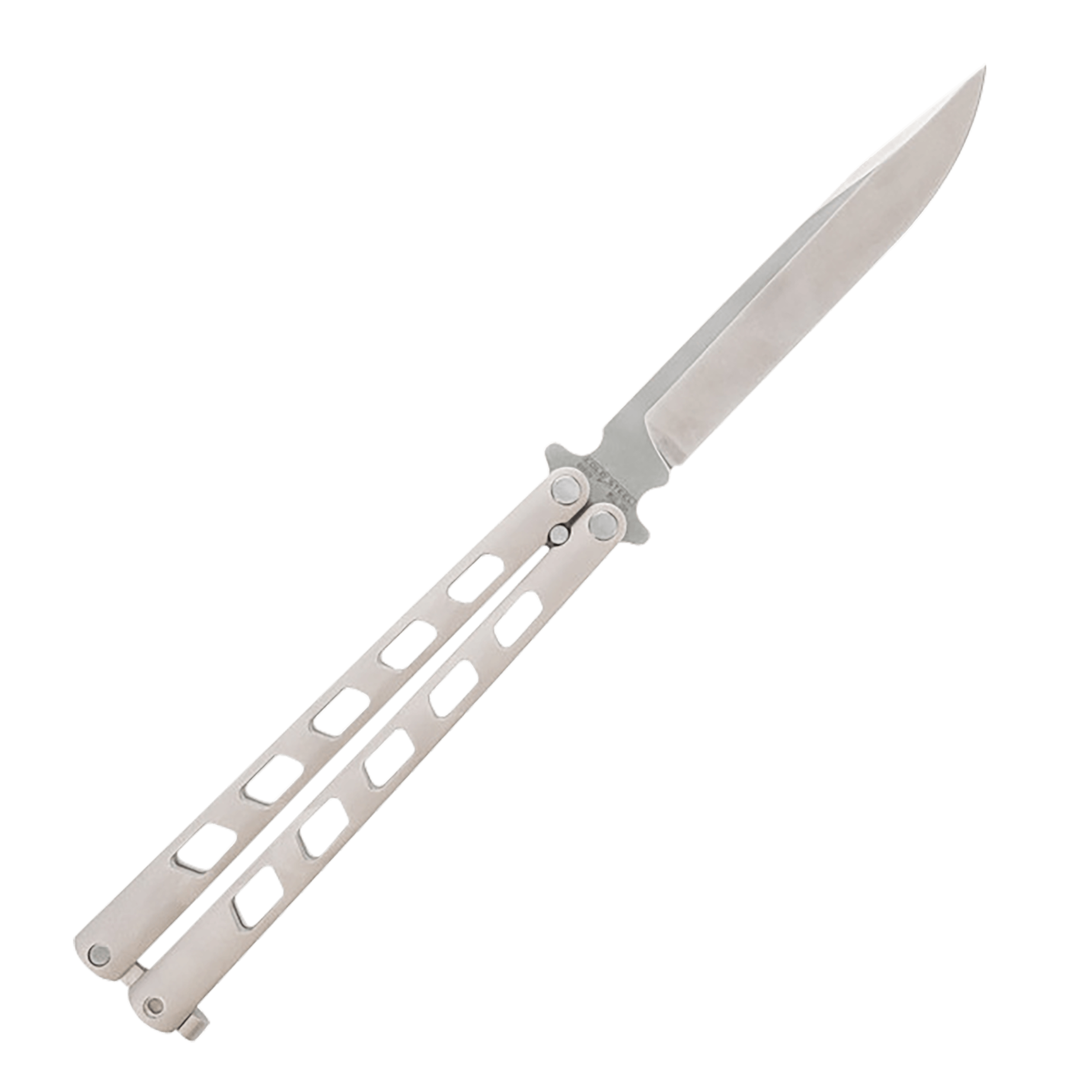 Cold Steel CSFL43ARC Arc Angel Balisong Butterfly 5.45" Folding Clip Point Plain Satin S35VN SS Blade Aluminum Handle