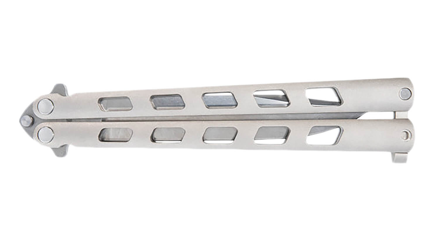 Cold Steel CSFL43ARC Arc Angel Balisong Butterfly 5.45" Folding Clip Point Plain Satin S35VN SS Blade Aluminum Handle - Image 2